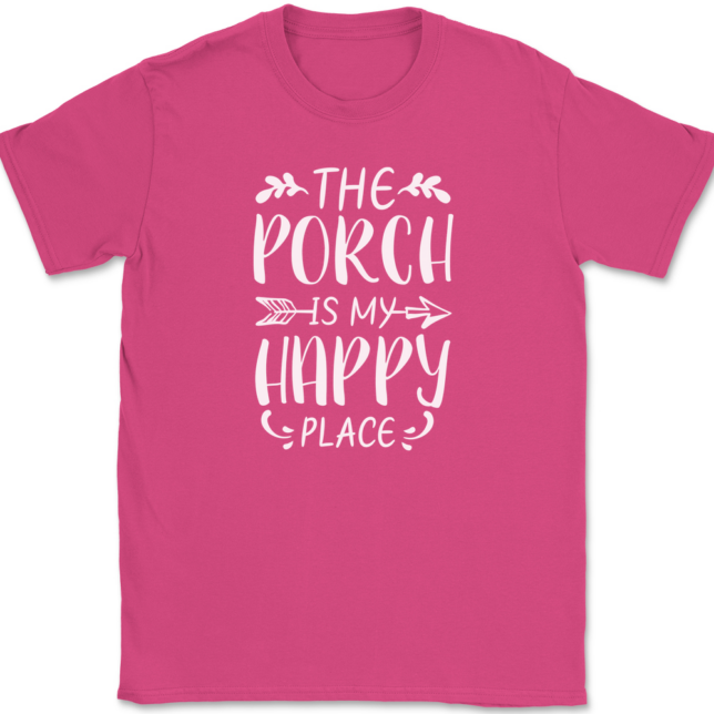 The Porch Is My Happy Place T-Shirt Mens Tee - Image 9