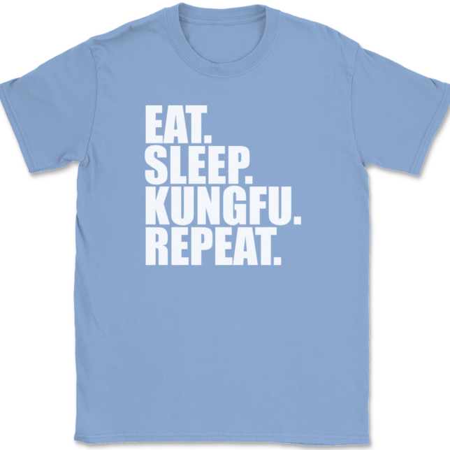 Eat Sleep Kung Fu Repeat T-Shirt Mens Tee - Image 10