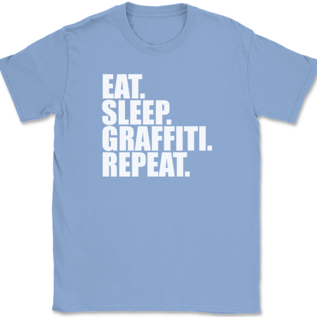 Eat Sleep Graffiti Repeat T-Shirt Mens Tee - Image 10