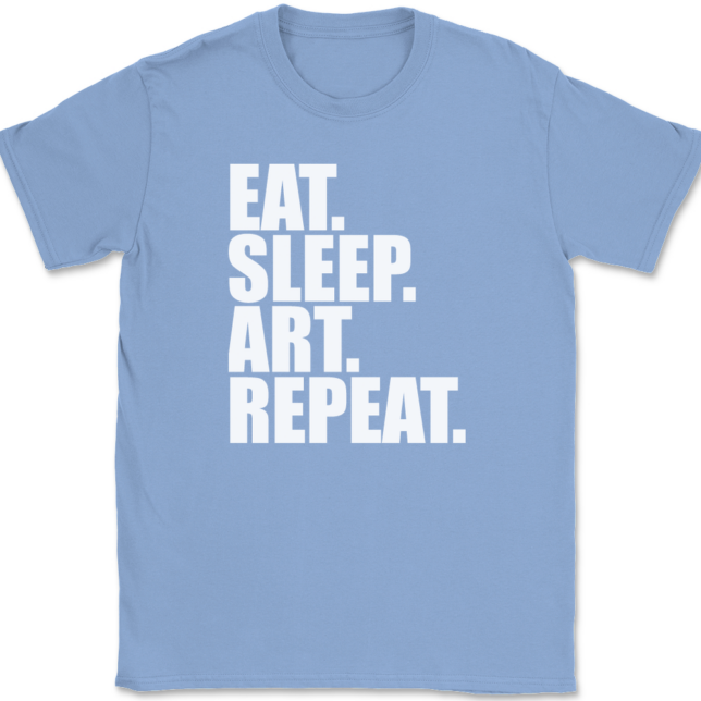 Eat Sleep Art Repeat Artist T-Shirt Mens Tee - Image 10