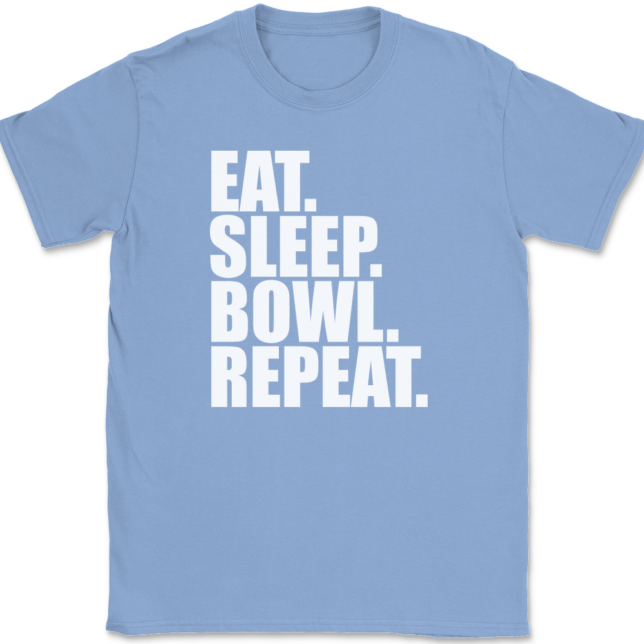 Eat Sleep Bowl Repeat Bowling T-Shirt Mens Tee - Image 10