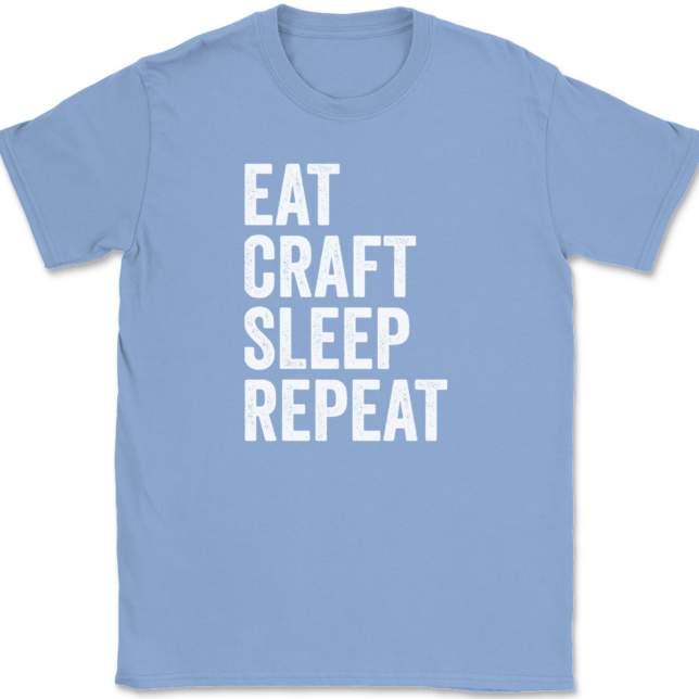 Eat Craft Sleep Repeat Crafting T-Shirt Mens Tee - Image 10