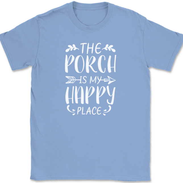 The Porch Is My Happy Place T-Shirt Mens Tee - Image 10