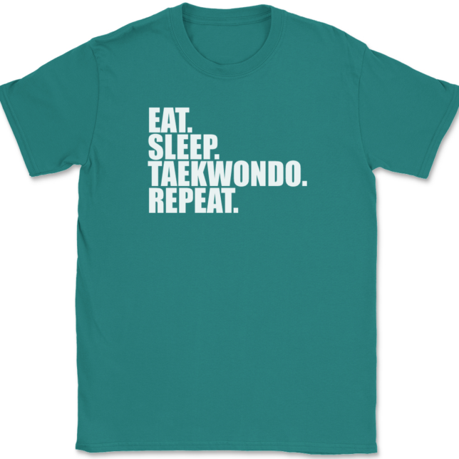 Eat Sleep Taekwondo Repeat T-Shirt Mens Tee - Image 11