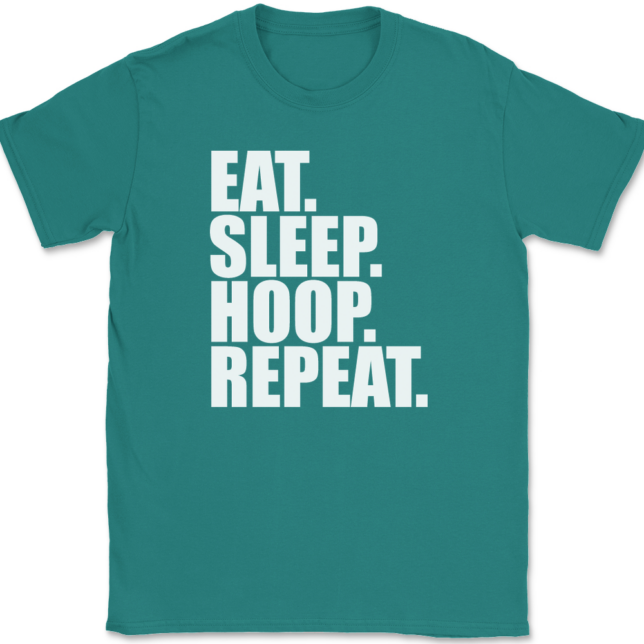 Eat Sleep Hoop Repeat Hula Hooping T-Shirt Mens Tee - Image 11