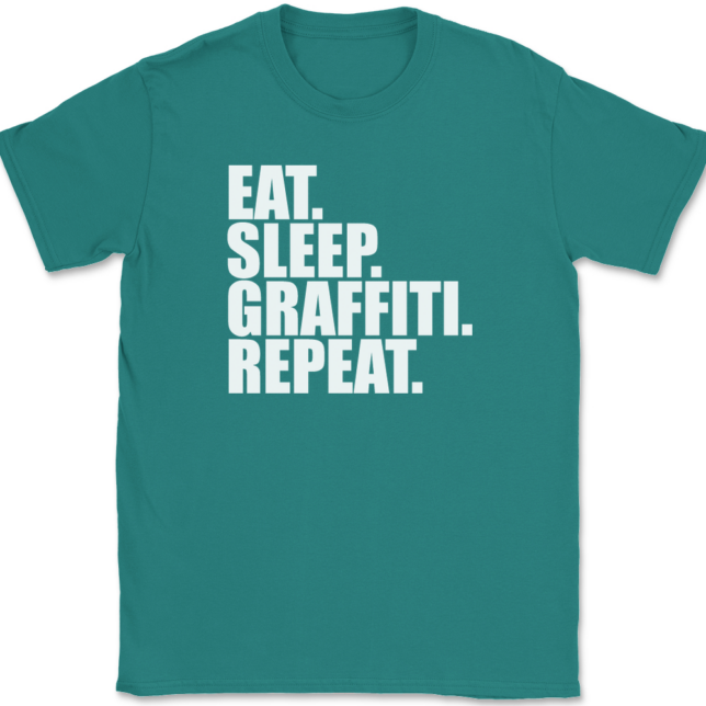 Eat Sleep Graffiti Repeat T-Shirt Mens Tee - Image 11