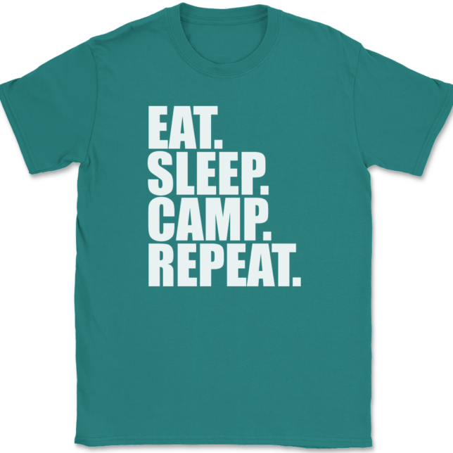 Eat Sleep Camp Repeat Camping T-Shirt Mens Tee - Image 11