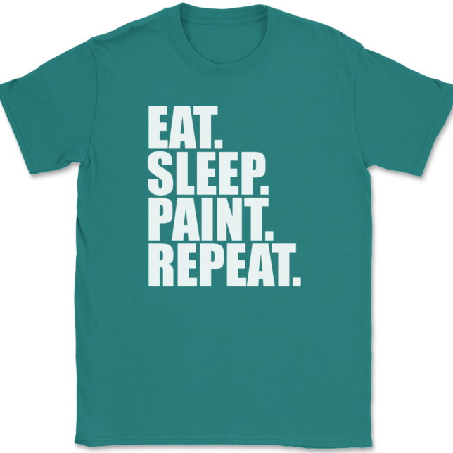 Eat Sleep Paint Repeat Painting T-Shirt Mens Tee - Image 11