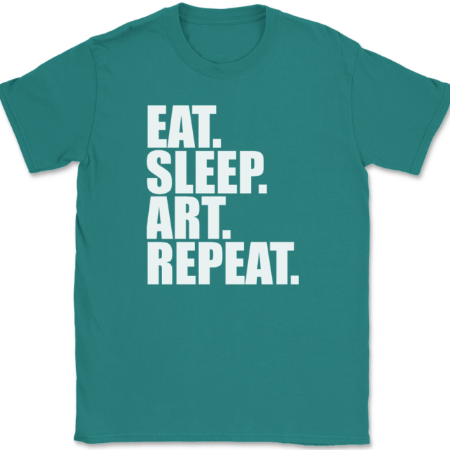 Eat Sleep Art Repeat Artist T-Shirt Mens Tee - Image 11