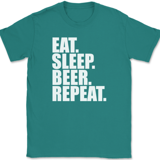 Eat Sleep Beer Repeat T-Shirt Mens Tee - Image 11