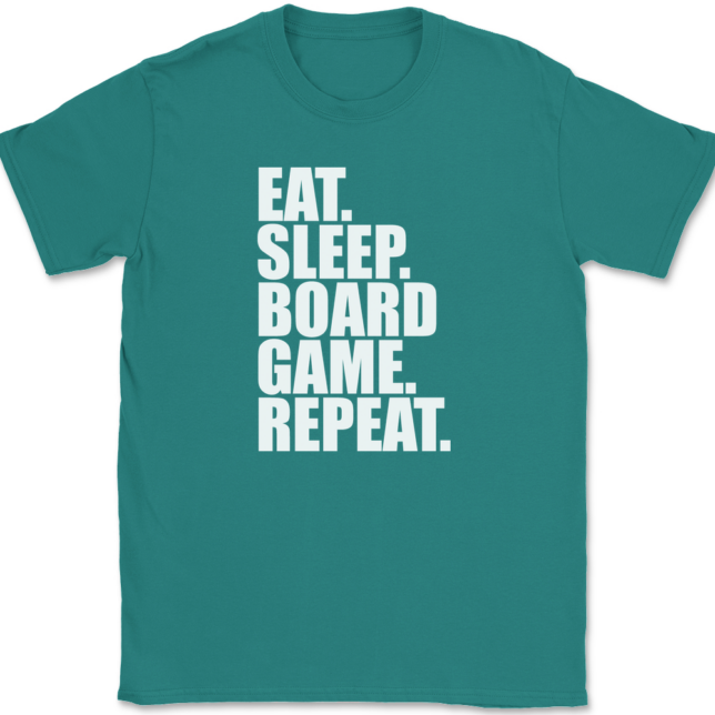 Eat Sleep Board Game Repeat T-Shirt Mens Tee - Image 11