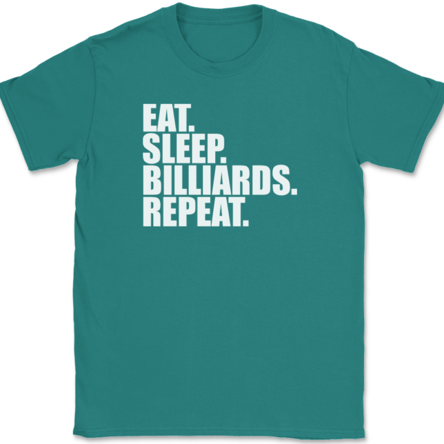 Eat Sleep Billiards Repeat Pool T-Shirt Mens Tee - Image 11