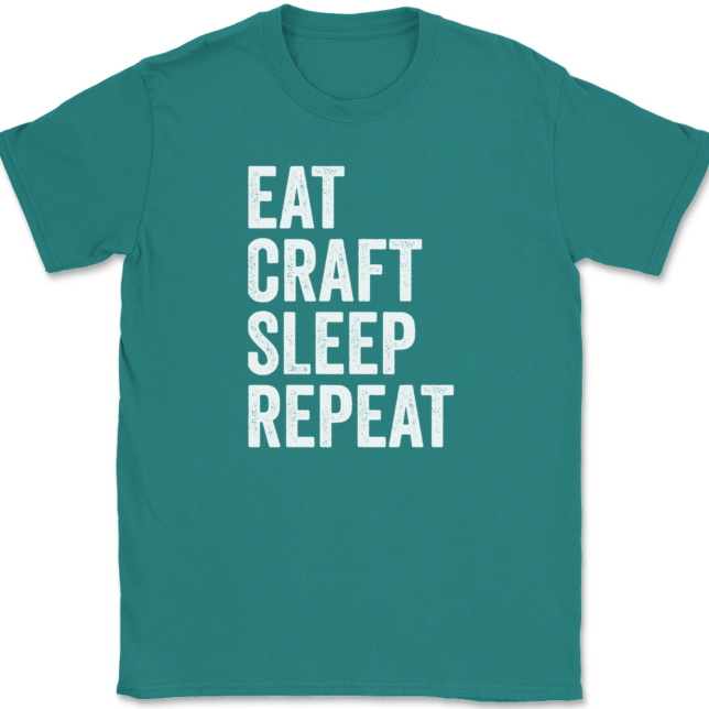 Eat Craft Sleep Repeat Crafting T-Shirt Mens Tee - Image 11