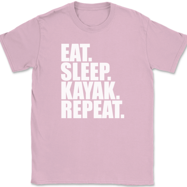 Eat Sleep Kayak Repeat T-Shirt Mens Tee - Image 12