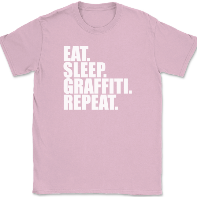 Eat Sleep Graffiti Repeat T-Shirt Mens Tee - Image 12