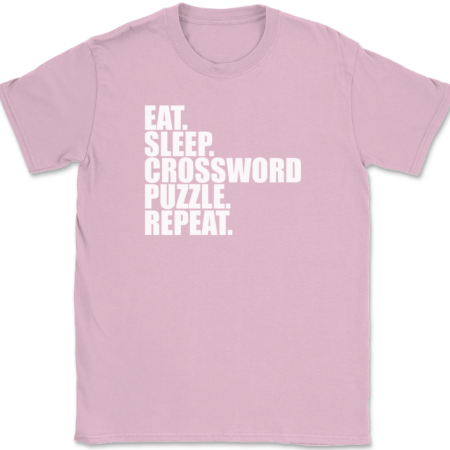 Eat Sleep Crossword Puzzle Repeat T-Shirt Mens Tee - Image 12