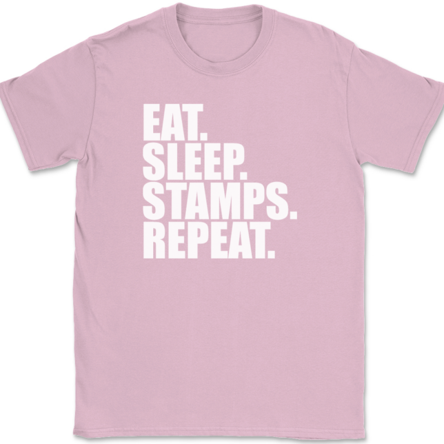 Eat Sleep Stamps Repeat T-Shirt Mens Tee - Image 12