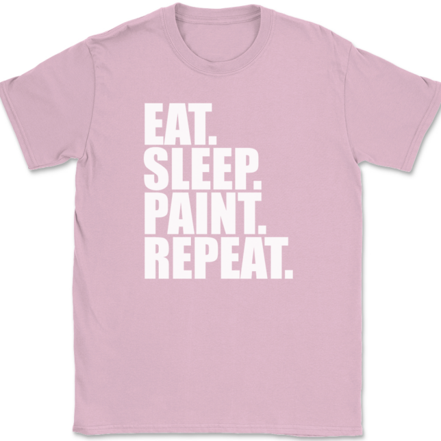 Eat Sleep Paint Repeat Painting T-Shirt Mens Tee - Image 12