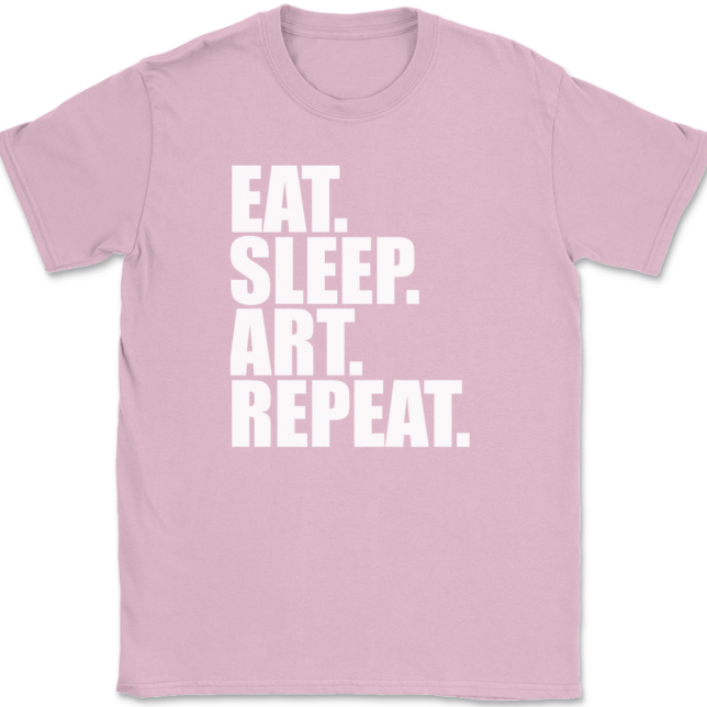 Eat Sleep Art Repeat Artist T-Shirt Mens Tee - Image 12