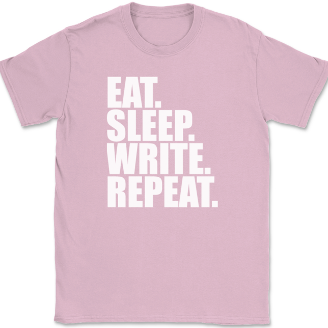 Eat Sleep Write Repeat Calligraphy T-Shirt Mens Tee - Image 12