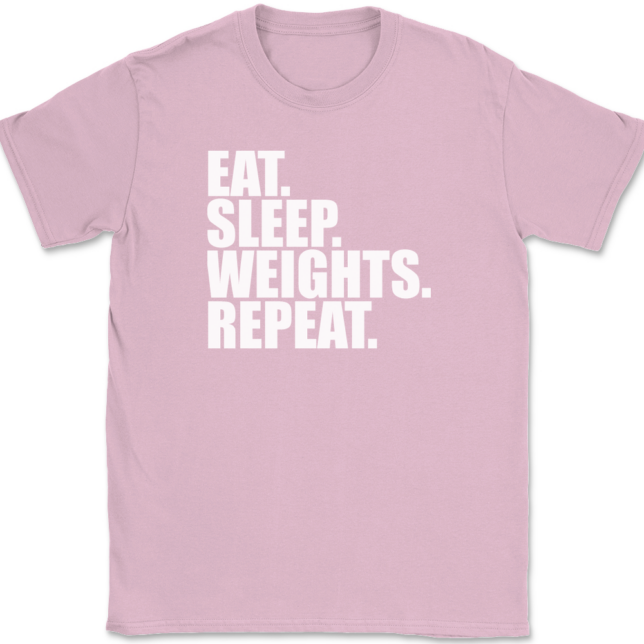 Eat Sleep Weights Repeat T-Shirt Mens Tee - Image 12