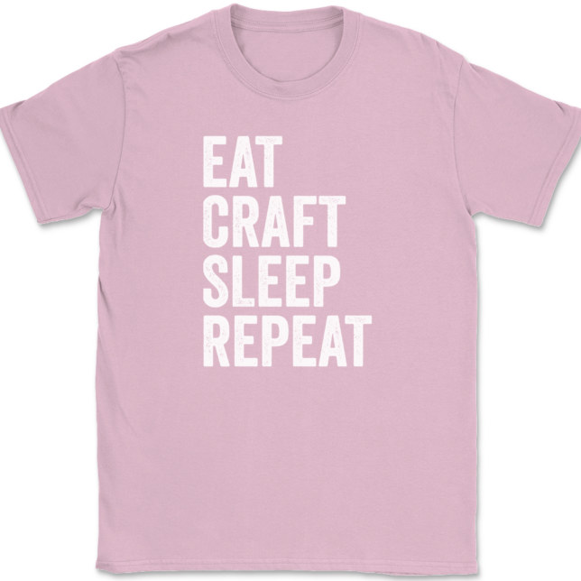 Eat Craft Sleep Repeat Crafting T-Shirt Mens Tee - Image 12