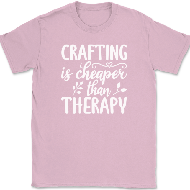 Crafting Is Cheaper Than Therapy T-Shirt Mens Tee - Image 12