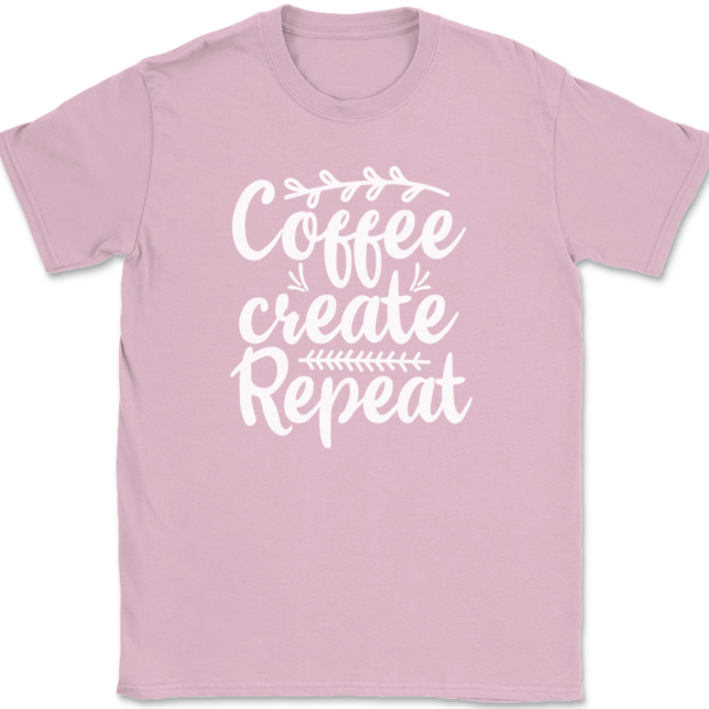 Coffee Create Repeat Crafting T-Shirt Mens Tee - Image 12