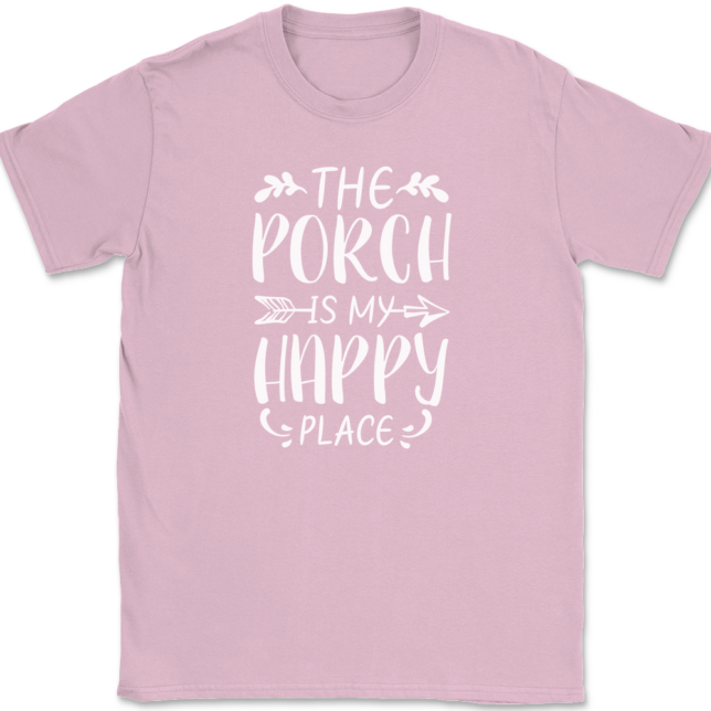 The Porch Is My Happy Place T-Shirt Mens Tee - Image 12