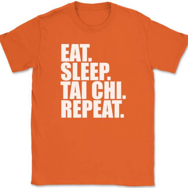 Eat Sleep Tai Chi Repeat T-Shirt Mens Tee - Image 13