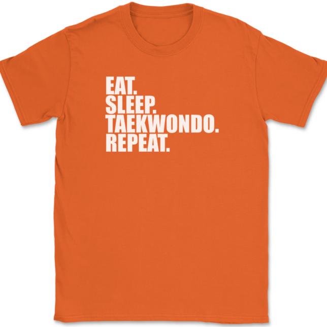 Eat Sleep Taekwondo Repeat T-Shirt Mens Tee - Image 13