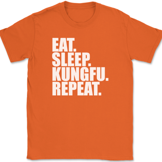 Eat Sleep Kung Fu Repeat T-Shirt Mens Tee - Image 13