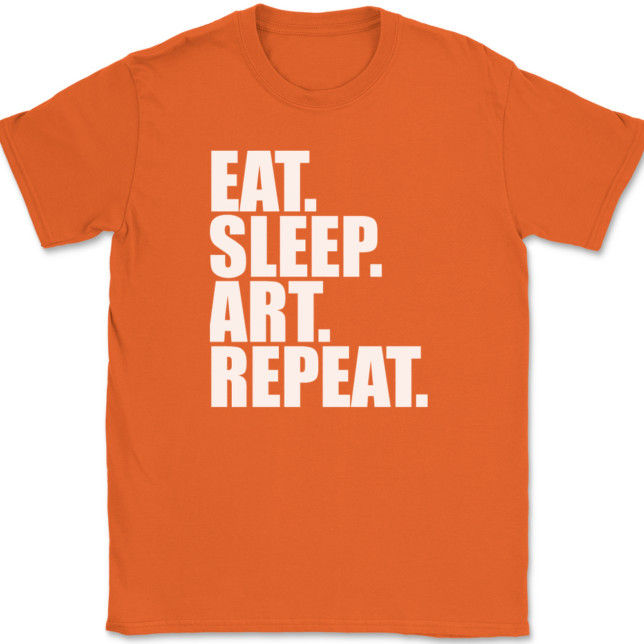 Eat Sleep Art Repeat Artist T-Shirt Mens Tee - Image 13