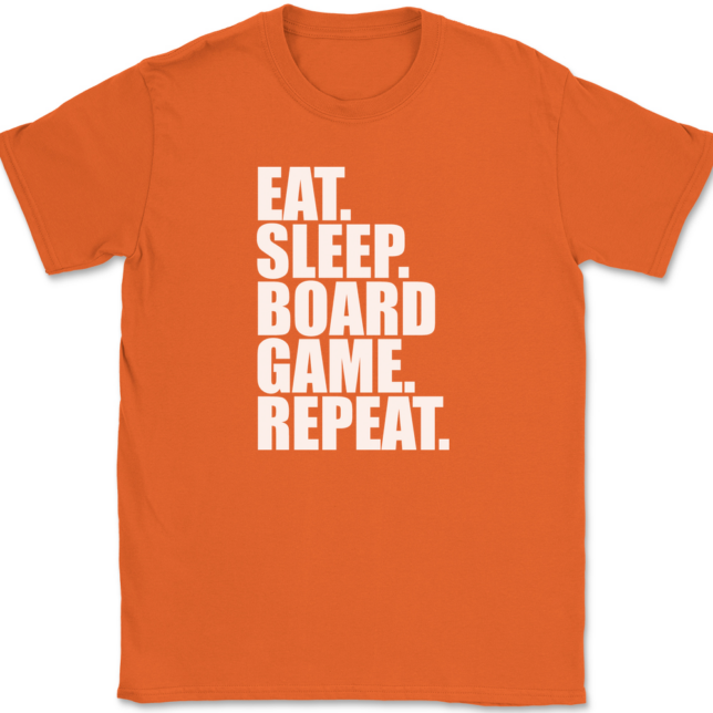 Eat Sleep Board Game Repeat T-Shirt Mens Tee - Image 13