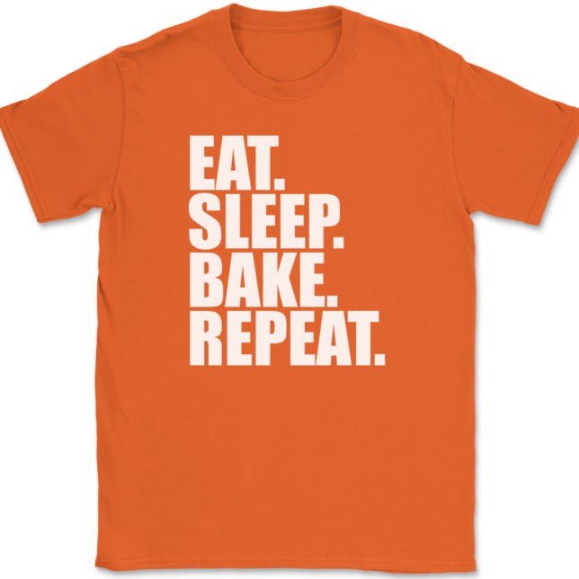 Eat Sleep Bake Repeat T-Shirt Mens Tee - Image 13