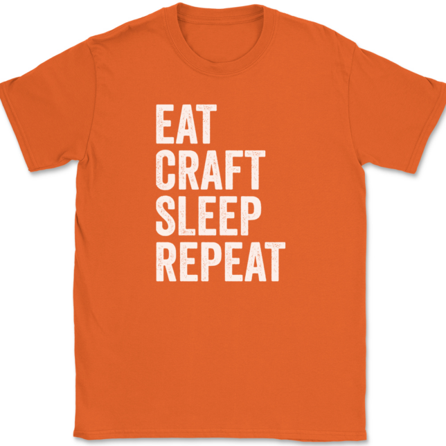 Eat Craft Sleep Repeat Crafting T-Shirt Mens Tee - Image 13