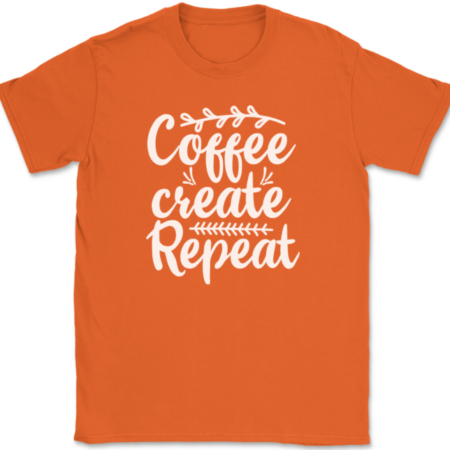 Coffee Create Repeat Crafting T-Shirt Mens Tee - Image 13