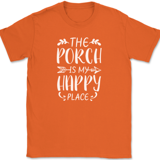 The Porch Is My Happy Place T-Shirt Mens Tee - Image 13