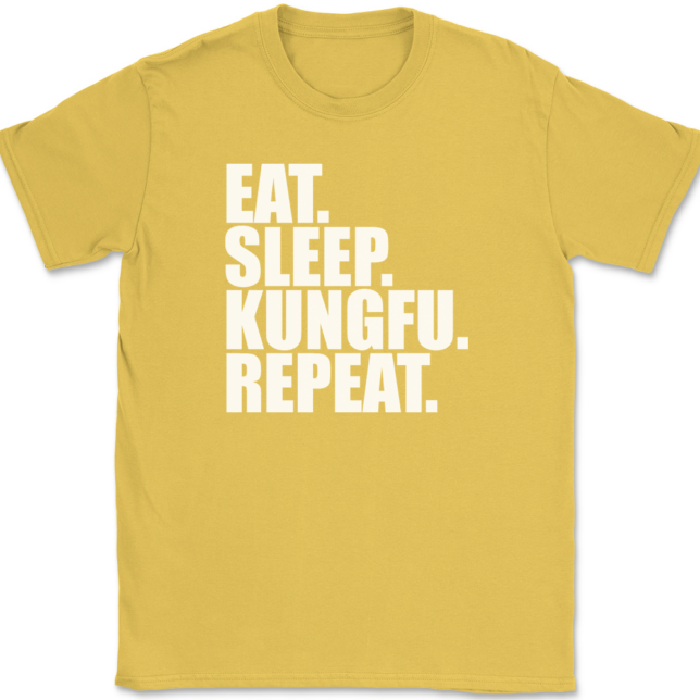 Eat Sleep Kung Fu Repeat T-Shirt Mens Tee - Image 14