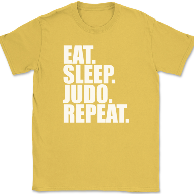 Eat Sleep Judo Repeat T-Shirt Mens Tee - Image 14