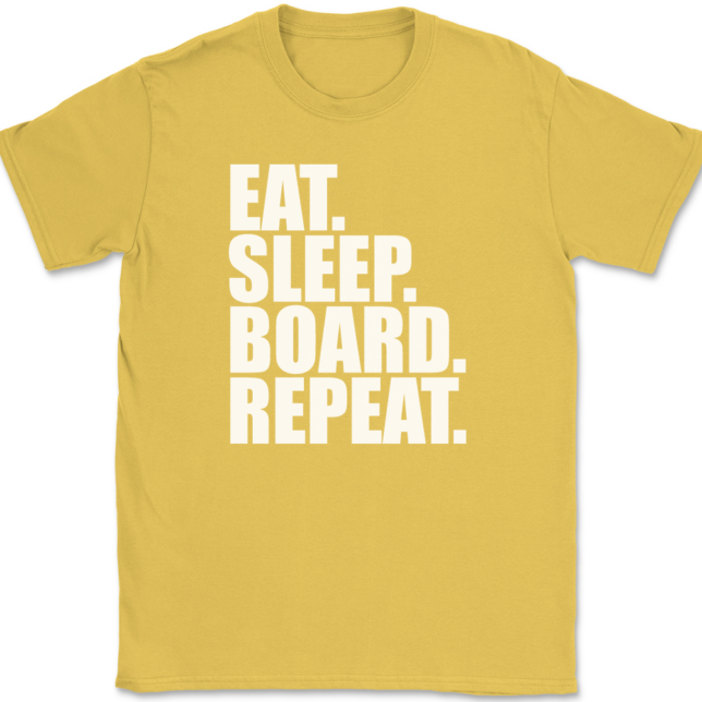 Eat Sleep Board Repeat Snowboarding T-Shirt Mens Tee - Image 14