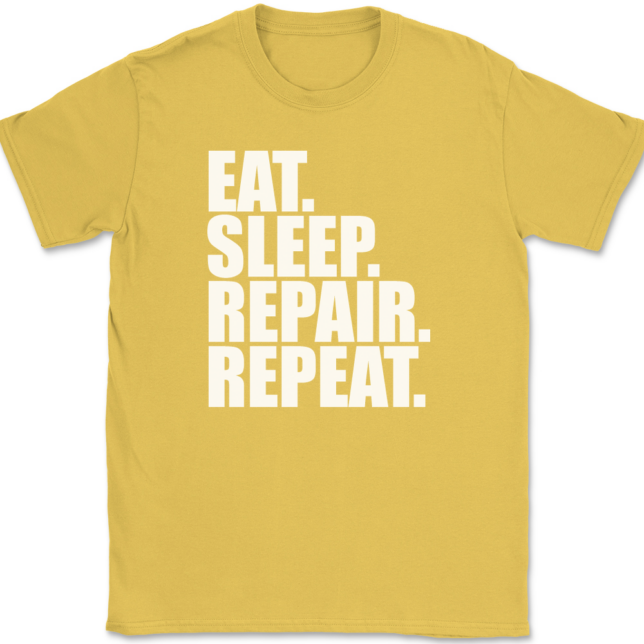 Eat Sleep Repair Repeat T-Shirt Mens Tee - Image 14