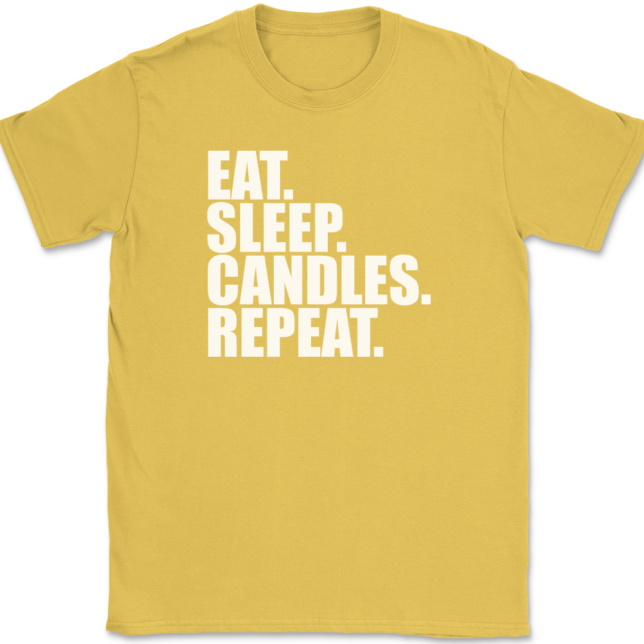 Eat Sleep Candles Repeat Candle Making T-Shirt Mens Tee - Image 14