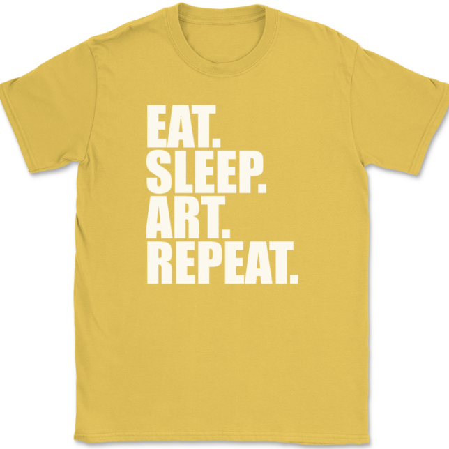 Eat Sleep Art Repeat Artist T-Shirt Mens Tee - Image 14