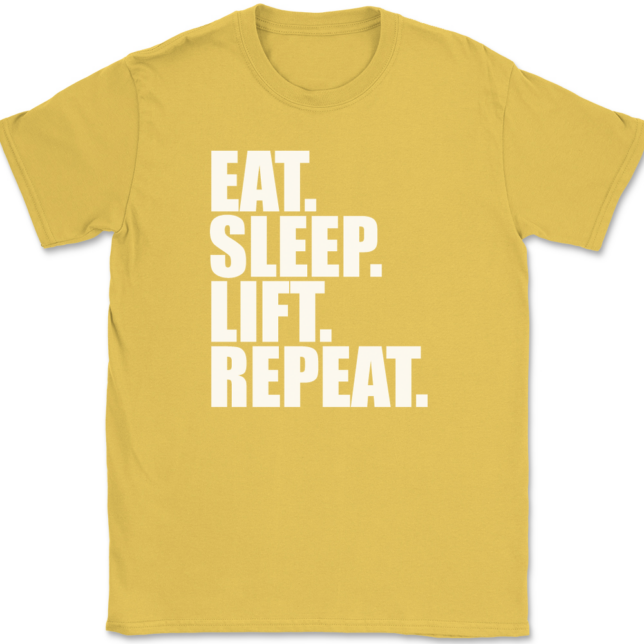 Eat Sleep Lift Repeat T-Shirt Mens Tee - Image 14