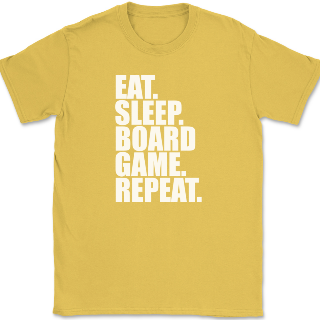 Eat Sleep Board Game Repeat T-Shirt Mens Tee - Image 14