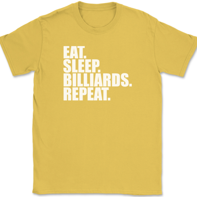 Eat Sleep Billiards Repeat Pool T-Shirt Mens Tee - Image 14