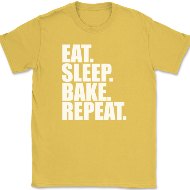 Eat Sleep Bake Repeat T-Shirt Mens Tee - Image 14