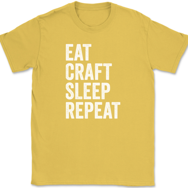 Eat Craft Sleep Repeat Crafting T-Shirt Mens Tee - Image 14