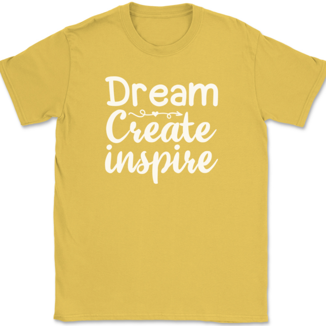 Dream Create Inspire Crafting T-Shirt Mens Tee - Image 14